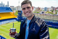 Alcaraz y su presencia en la Bombonera. Foto: Boca Juniors