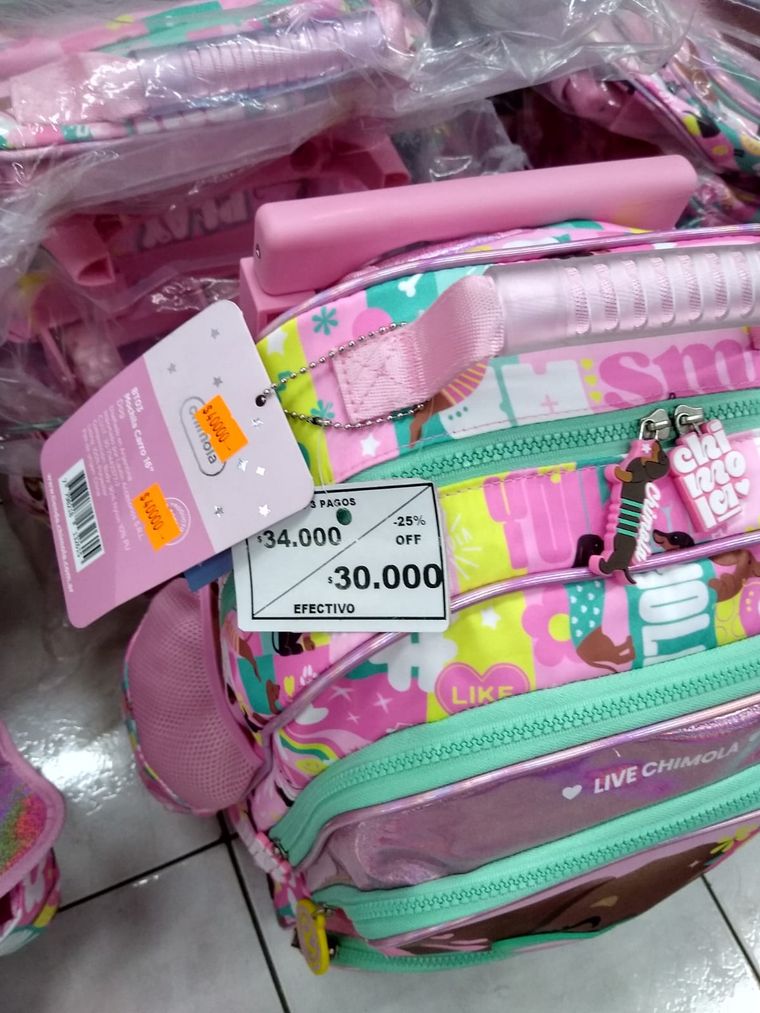 Los precios de las mochilas