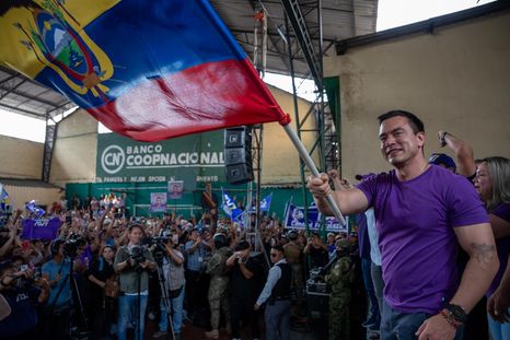 Daniel Noboa busca mantenerse en el Gobierno con sus 37 años. Foto: EFE