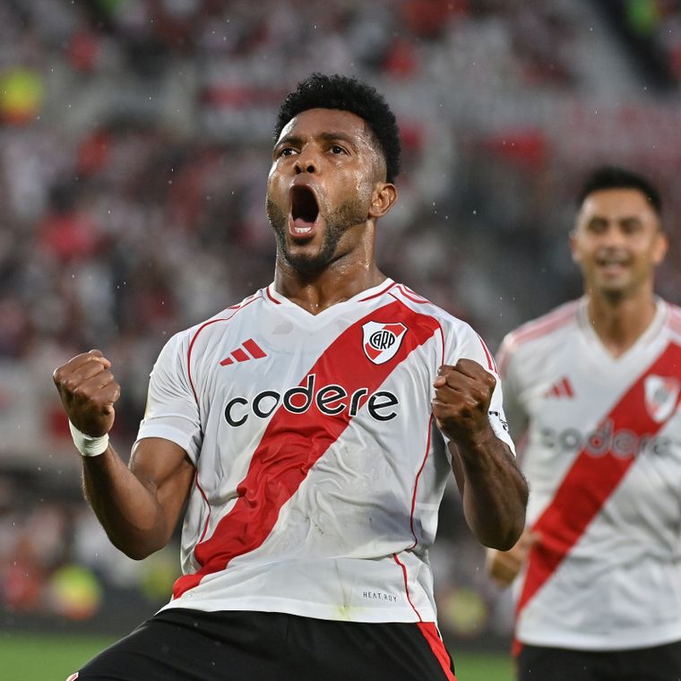 El 1 de enero de 2026, Miguel Ángel Borja quedará con el pase en su poder. Foto: River Plate