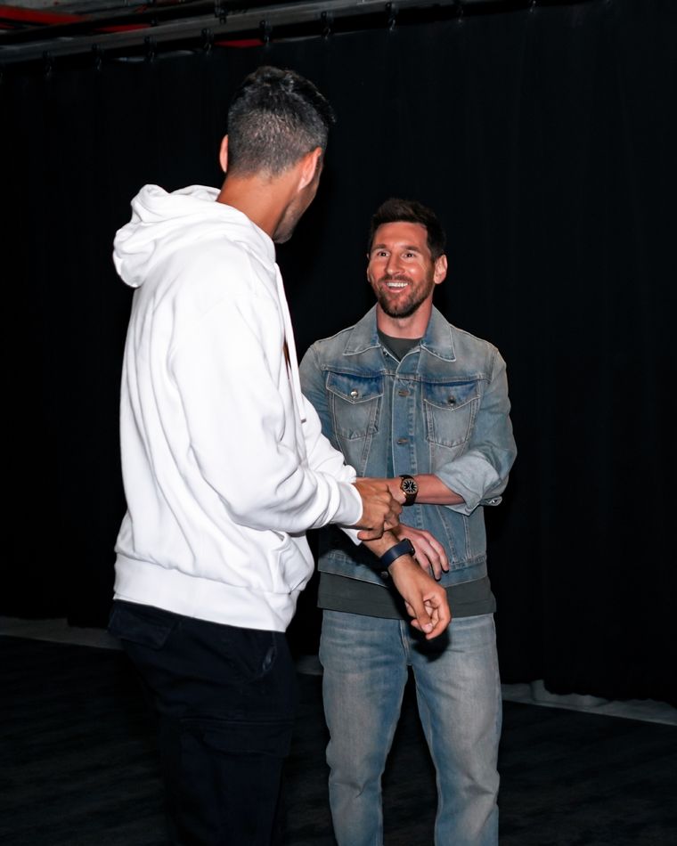 Lionel Messi en el Kaseya Center. Foto: @MiamiHEAT