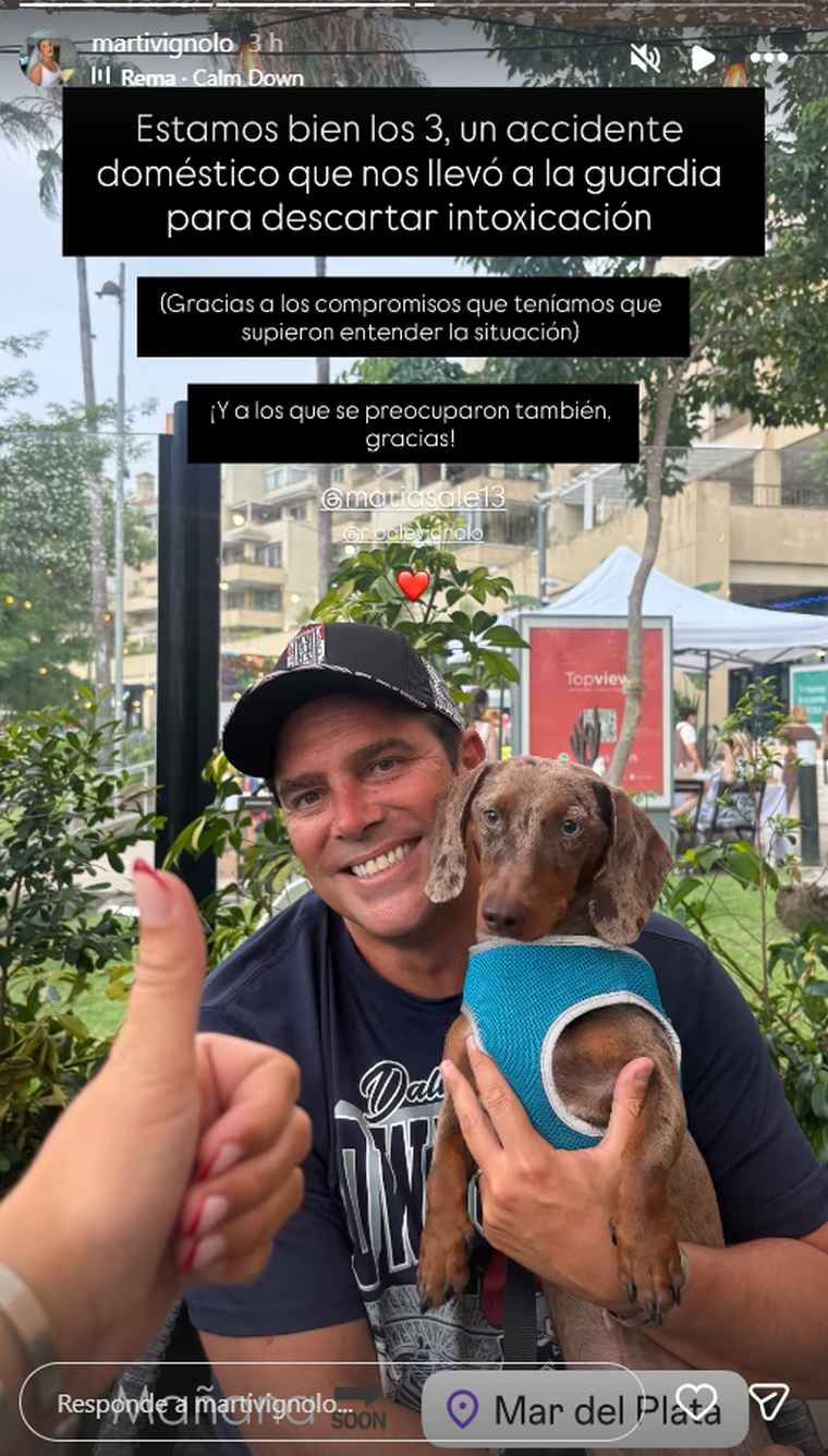 Matías Alé junto a su esposa tras el incendio en su casa. Matías Alé junto a su esposa tras el incendio en su casa.