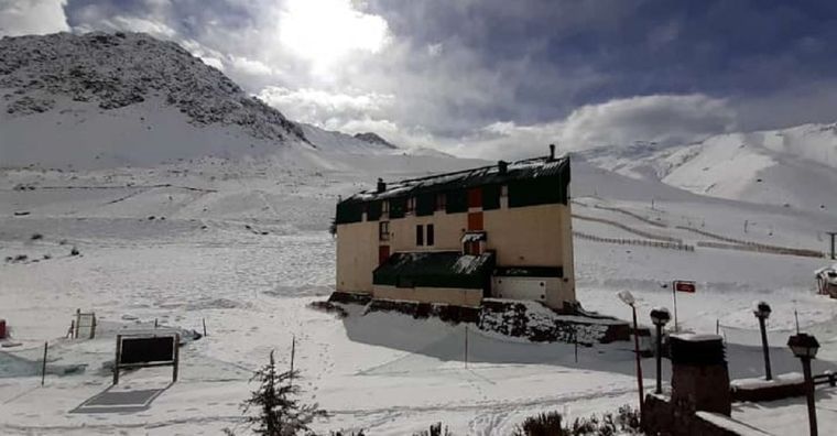 Así quedó Penitentes tras las nevadas.