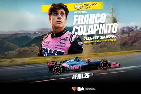 Franco Colapinto en Buenos Aires: el show run de Fórmula 1 llega a Palermo Franco Colapinto en Buenos Aires: el show run de Fórmula 1 llega a Palermo