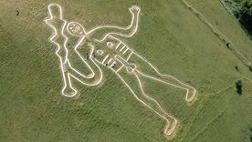 El clima húmedo está "apagando" el contorno del Gigante de Cerne Abbas.