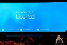 Javier Milei en la cena de la fundación Libertad Foto: Captura de pantalla