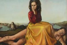 Leonor Fini, “Mujer sentada sobre un hombre desnudo” Foto: Gentileza Leonor Fini, “Mujer sentada sobre un hombre desnudo” Foto: Gentileza