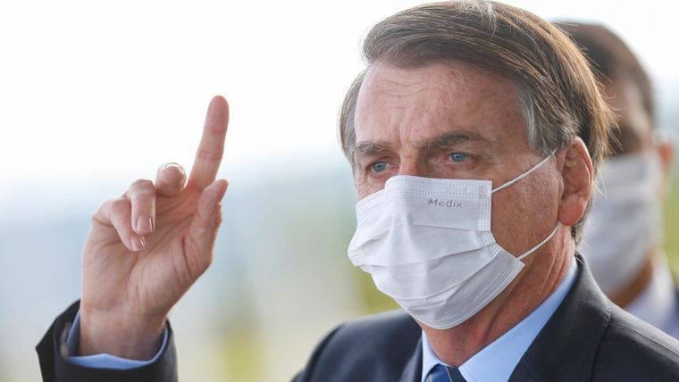 El presidente de Brasil, Jair Bolsonaro, en Brasilia. 13 de mayo de 2020.