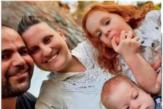 La familia Silberman Bibas, conformada por Yarden, Shiri y sus hijos Ariel y Kfir. Foto: Noticias Argentinas