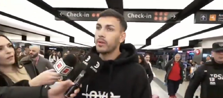 El mediocampista habló tras su aterrizaje en Ezeiza. Foto: Captura