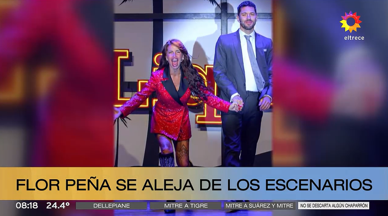 Florencia Peña se bajará de los escenarios por un problema de salud. Florencia Peña se bajará de los escenarios por un problema de salud. 