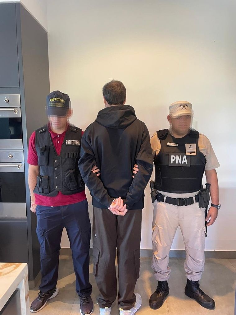 El ex de la modelo fue detenido el jueves pasado en el barrio de Nordelta. Foto: Ministerio de Seguridad de la Nación