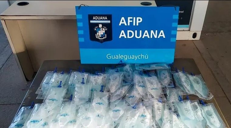 La AFIP secuestró el cargamento de semen porcino Foto: AFIP