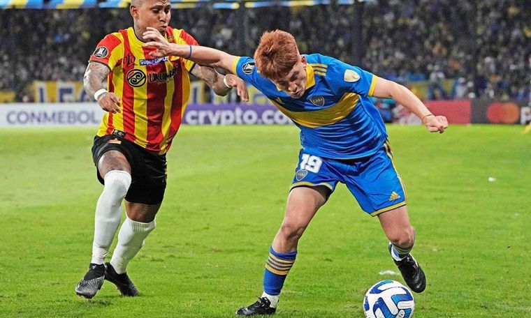 Barco durante su gran noche en el Boca-Deportivo Pereira. Foto: Instagram de Barco