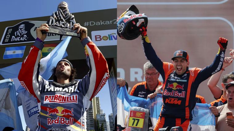 Marcos Patronelli y Luciano Benavides, campeones en quads y motos. Marcos Patronelli y Luciano Benavides, campeones en quads y motos.