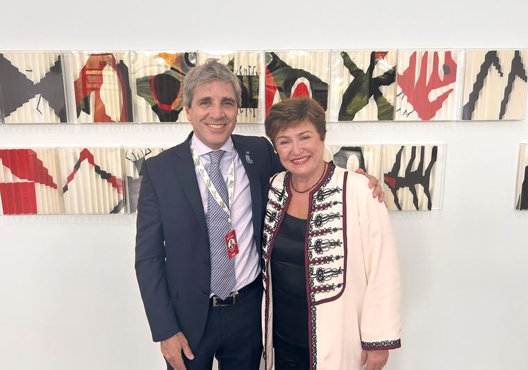 Caputo y Georgieva se encontraron en Río de Janeiro. Foto: Noticias Argentinas