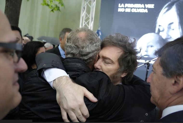Javier Milei en el acto que organizó la Embajada de Israel.