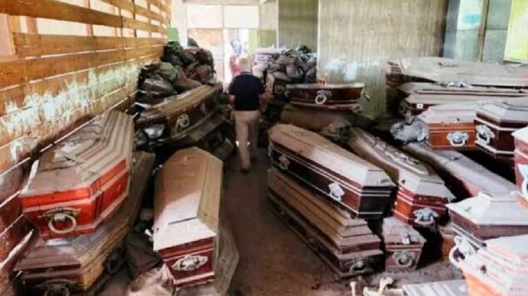 Ataúdes hallados en el cementerio de La Plata Foto: Archivo