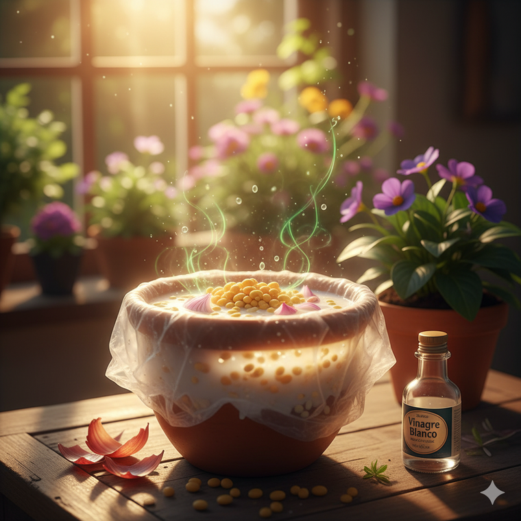 Un elixir mágico para las plantas. Fuente. IA Gemini.