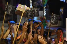 Los infaltables canastos para recoger los regalos de las reinas. Foto: Marcos Garcia/MDZ Los infaltables canastos para recoger los regalos de las reinas. Foto: Marcos Garcia/MDZ