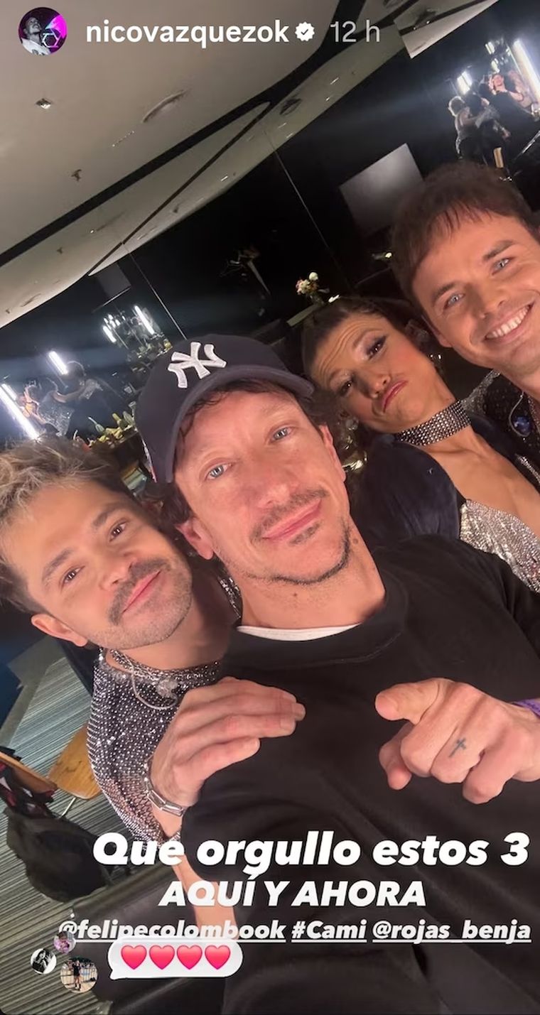 El actor asistió al show de Erreway para apoyar a su amigo Benjamín Rojas.