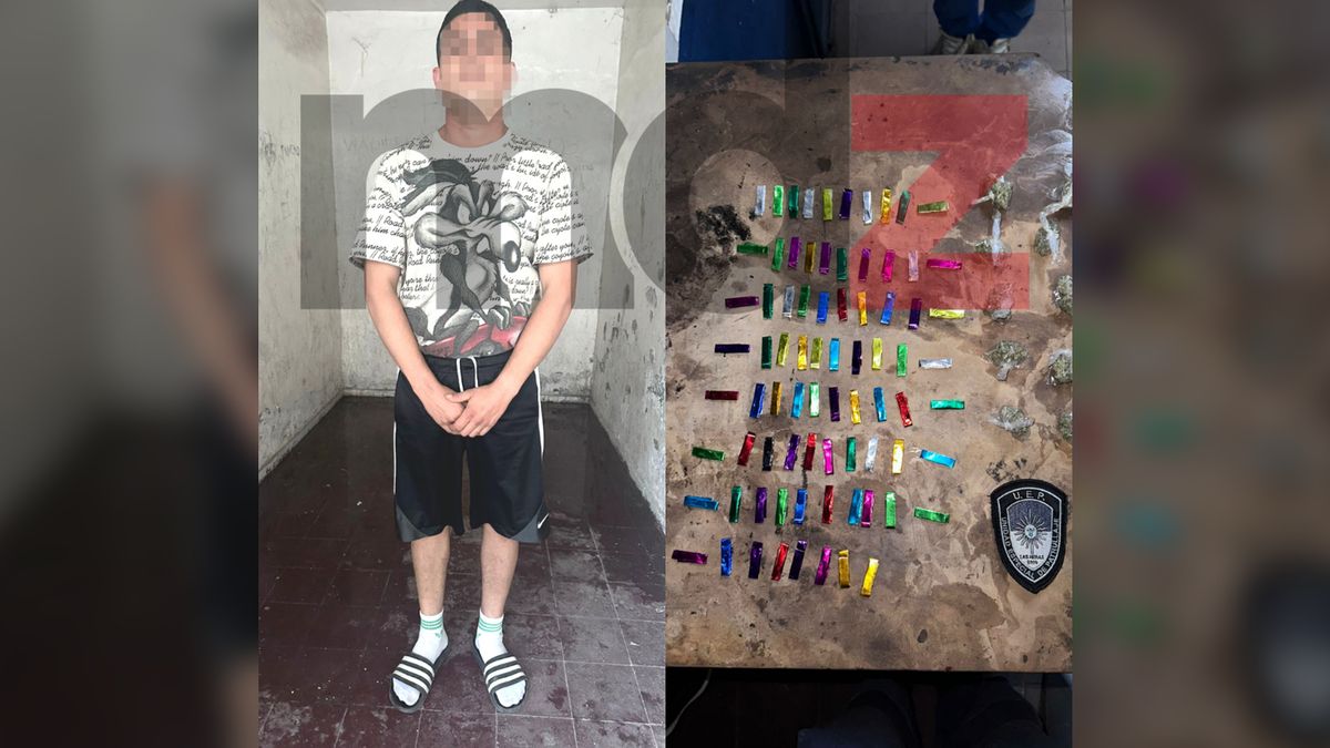 Atraparon a un dealer de drogas con casi 100 dosis de cocaína y marihuana listas para la venta en Las Heras