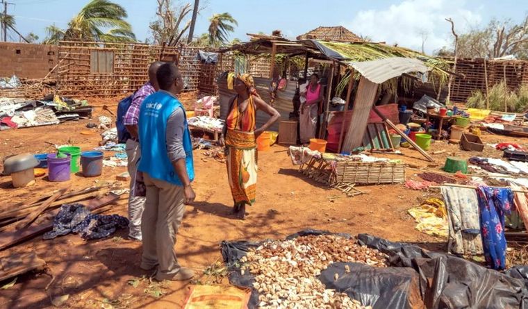 Chido ha dejado desolación en Mozambique. Foto: Efe.