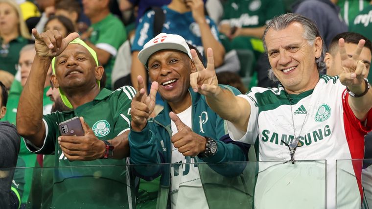 Hinchas del Palmeiras en el Allianz Parque Foto: Palmeiras