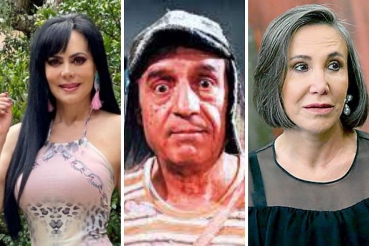 Chespirito Chespirito, creador de El Chavo del 8, es alagado por Maribel Guardia Foto: El Sol