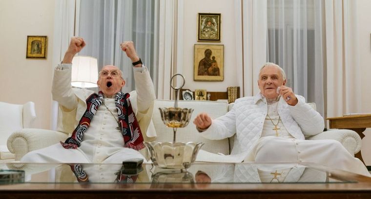 Los dos papas, estreno exclusivo dos semanas antes de su debut en Netflix.