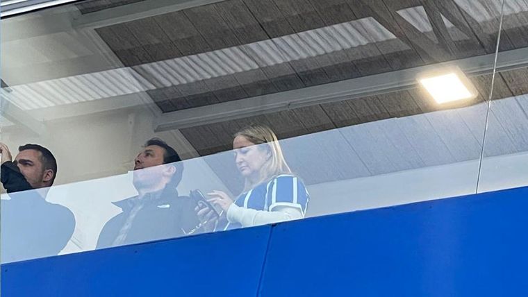 Hebe Casado dijo presente en la cancha de Godoy Cruz. 
