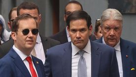 Marco Rubio habló desde la India. Marco Rubio habló desde la India.