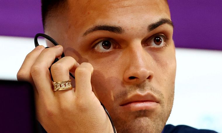 Lautaro martínez se mostró molesto con Lukaku. Foto: Noticias Argentinas