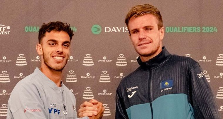 Cerúndulo debuta ante Dmitry Popko. Foto: Copa Davis web