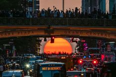 Nuevamente se pudo disfrutar del espectacular fenómeno Manhattanhenge Foto: @kingy27nyc