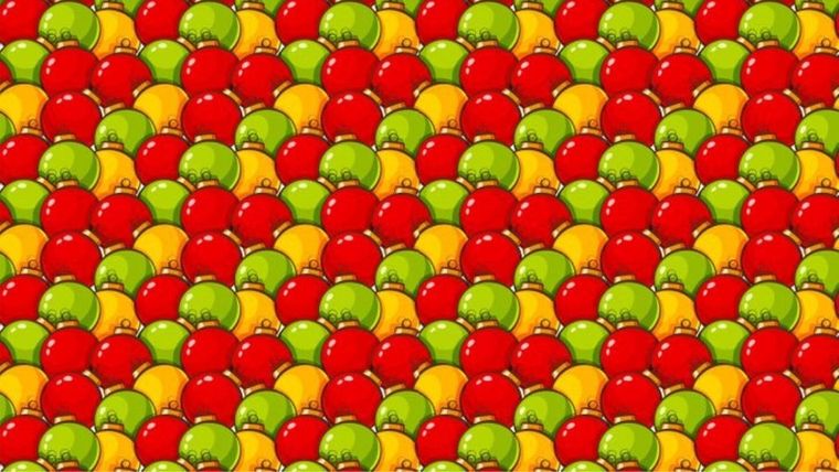 Acertijo visual, reto visual, manzana