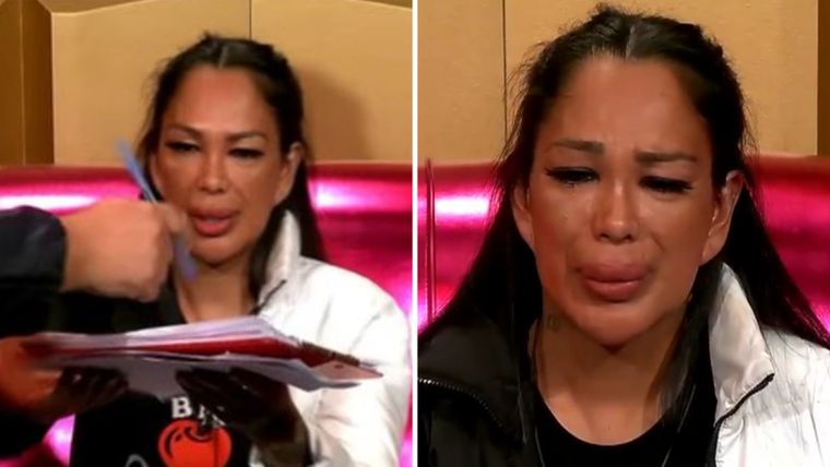 La participante de Gran Hermano rompió en llanto tras la notificación.