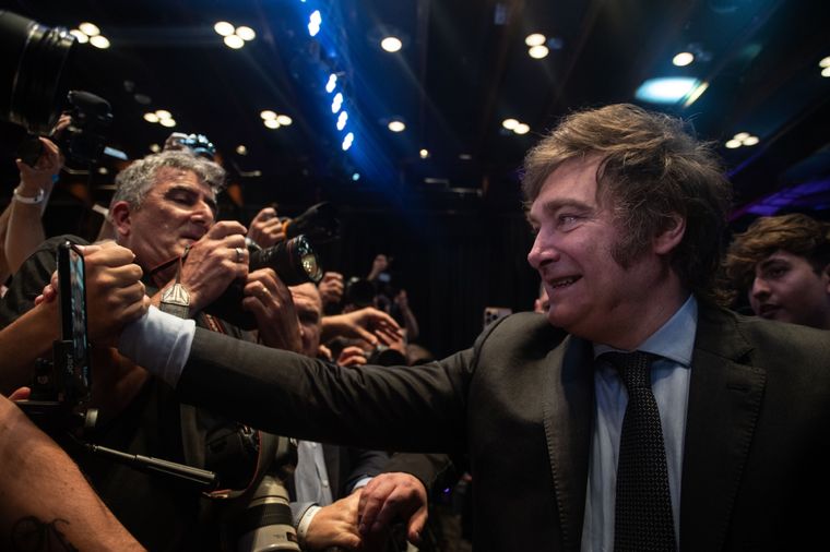 Javier Milei fue electo presidente en una elección histórica Foto: Télam