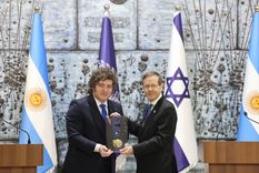 Javier Milei junto a su par israelí Isaac Herzog.