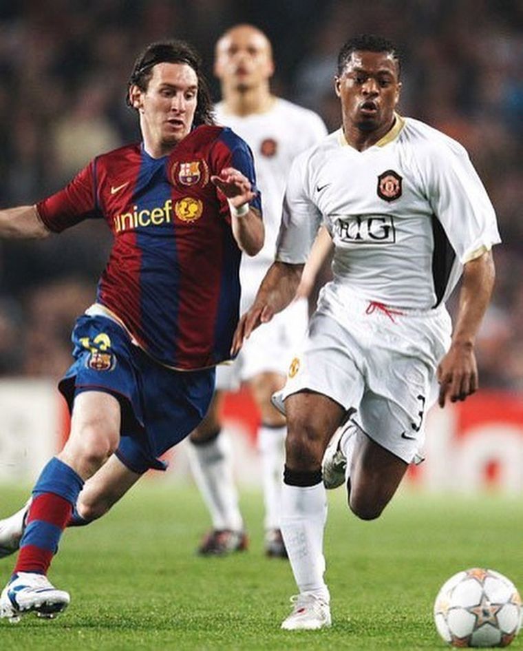 La foto que usó Evra para hablarle a Messi Foto: Instagram @patrice.evra