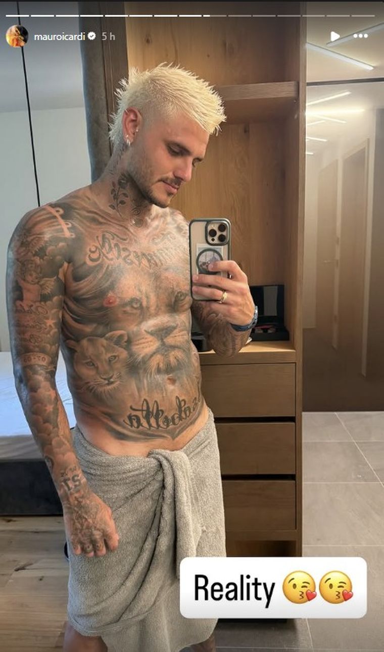 La fotografía fue compartida por Mauro Icardi en sus historias. Foto: @mauroicardi La fotografía fue compartida por Mauro Icardi en sus historias. Foto: @mauroicardi
