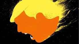 Fotografía cedida por Edel Rodríguez de la portada que realizó a la revista Der Spiegel. EFE/ Edel Rodríguez