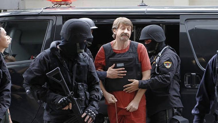 Viktor Bout Detenido en Tailandia en 2008, fue extraditado a los Estados Unidos en medio de grandes medidas de seguridad Foto: RT