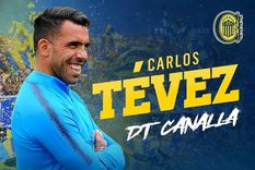 el posteo de rosario central para presentar a carlos tevez, con un llamativo error
