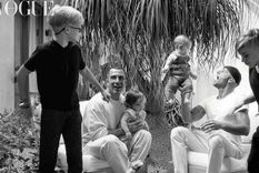 La familia completa de Ricky, para una producción de la revista Vogue.  Foto: Vogue