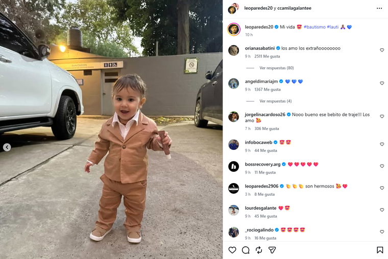 El pequeño Lautaro Paredes. El pequeño Lautaro Paredes.