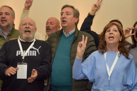 Congreso Partidario del PJ, con el presidente del partido, Emir Félix.