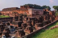 Las 23 hectáreas que han sido excavadas del sitio son probablemente una fracción del campus original de la Universidad de Nalanda. Foto: GETTY IMAGES