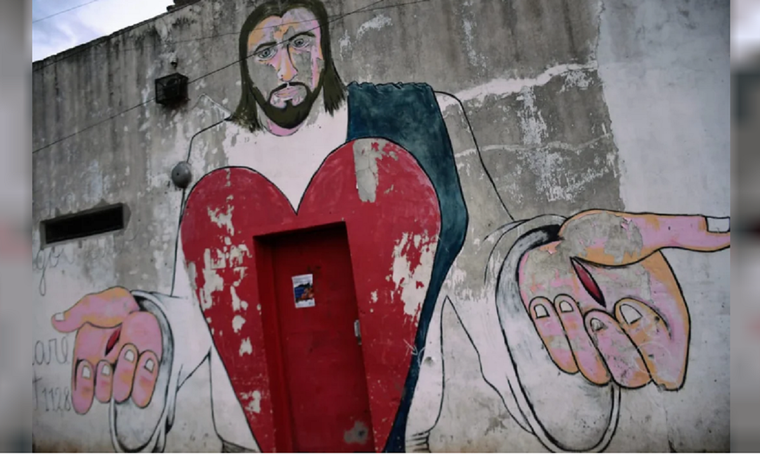 La parroquia baleada Foto: Gentileza