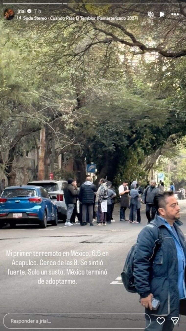 Jorge Rial public&oacute; una imagen de la gente en las calles tras el terremoto en M&eacute;xico.